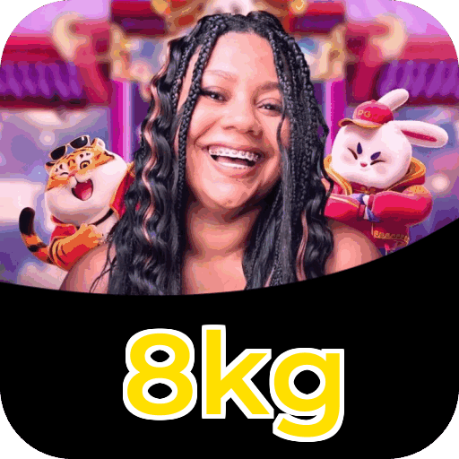 Interface do aplicativo 8kg mostrando jogos disponíveis no iOS e Android